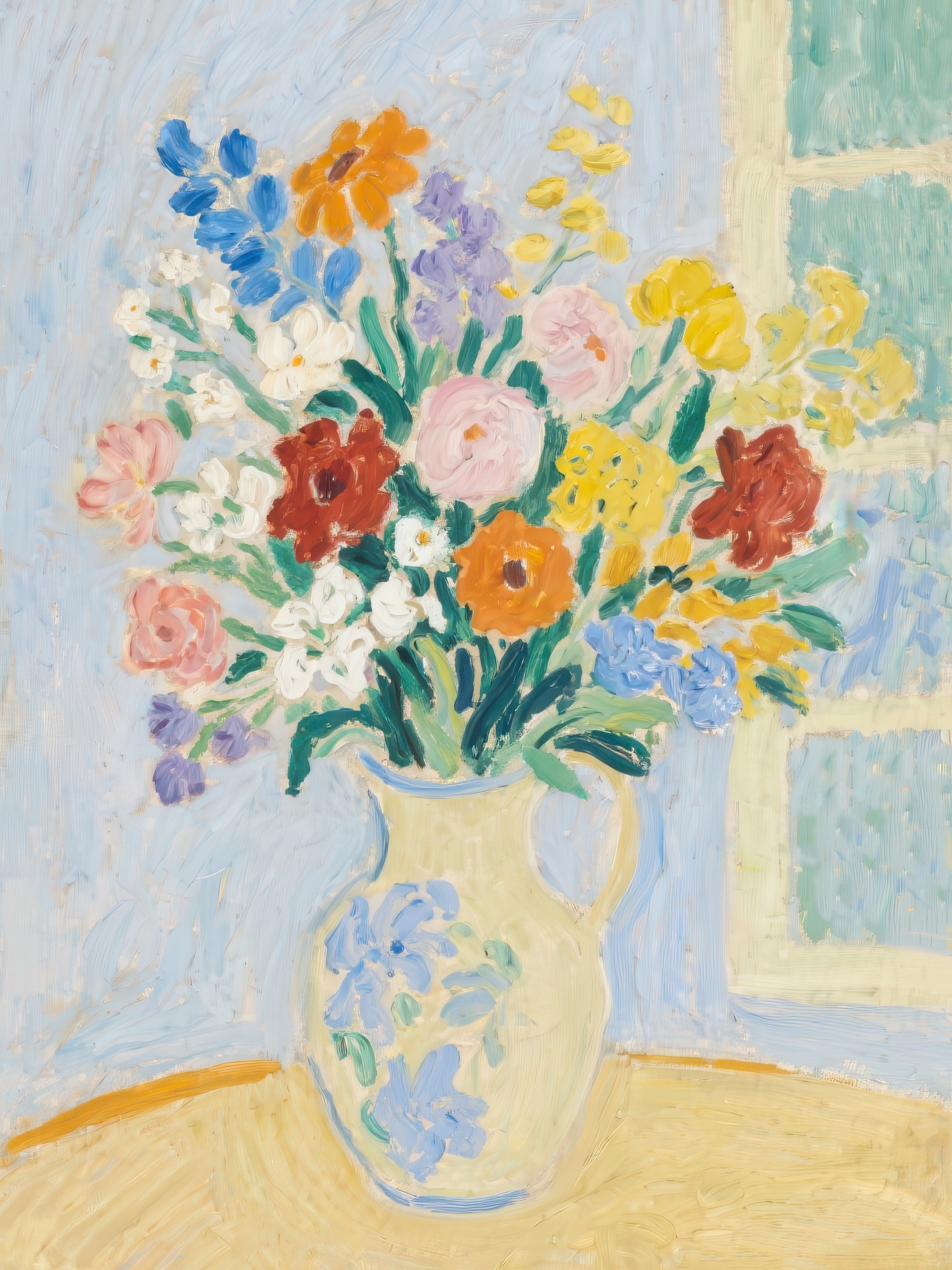 Flowers in a Pitcher