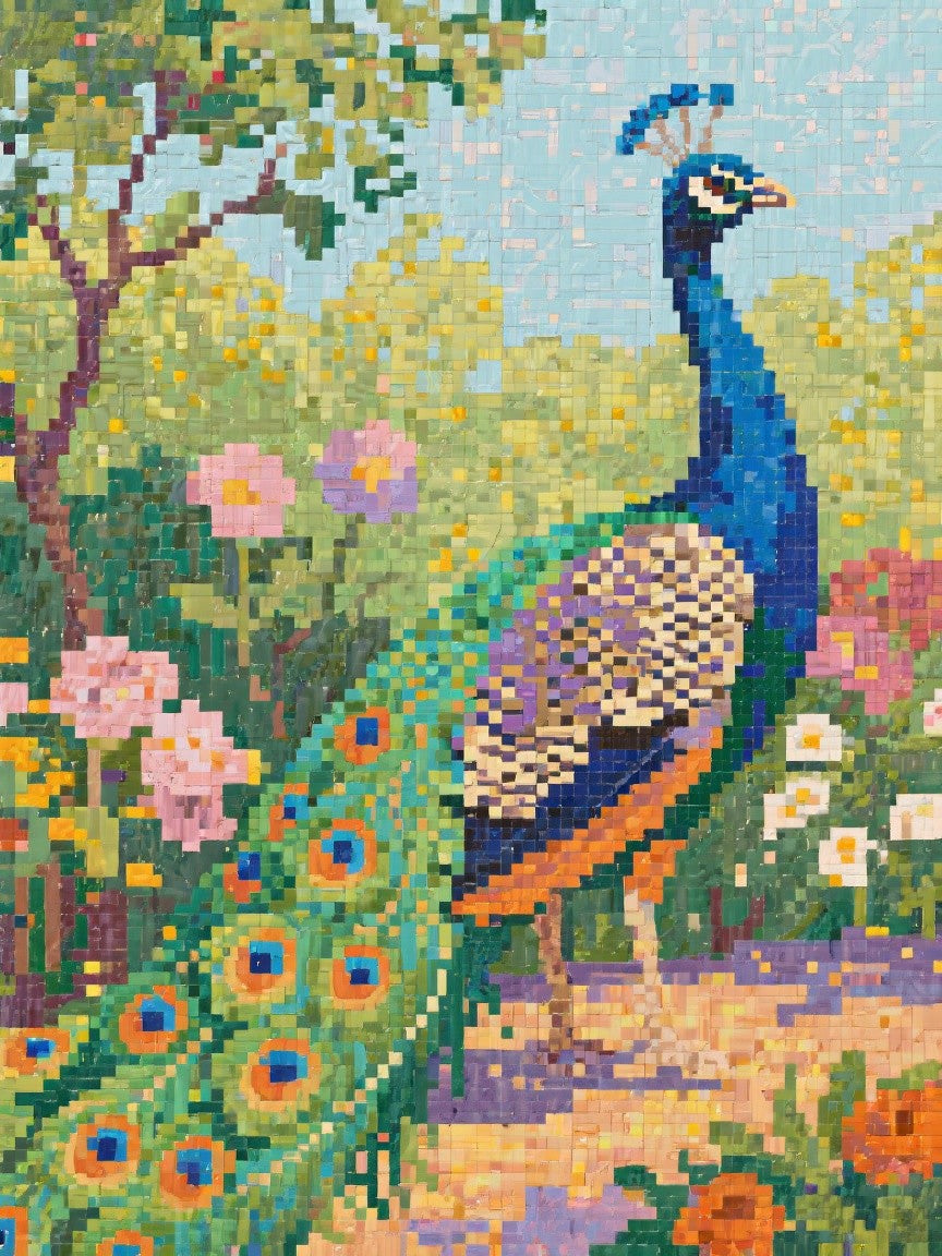 Peacock in the Garden