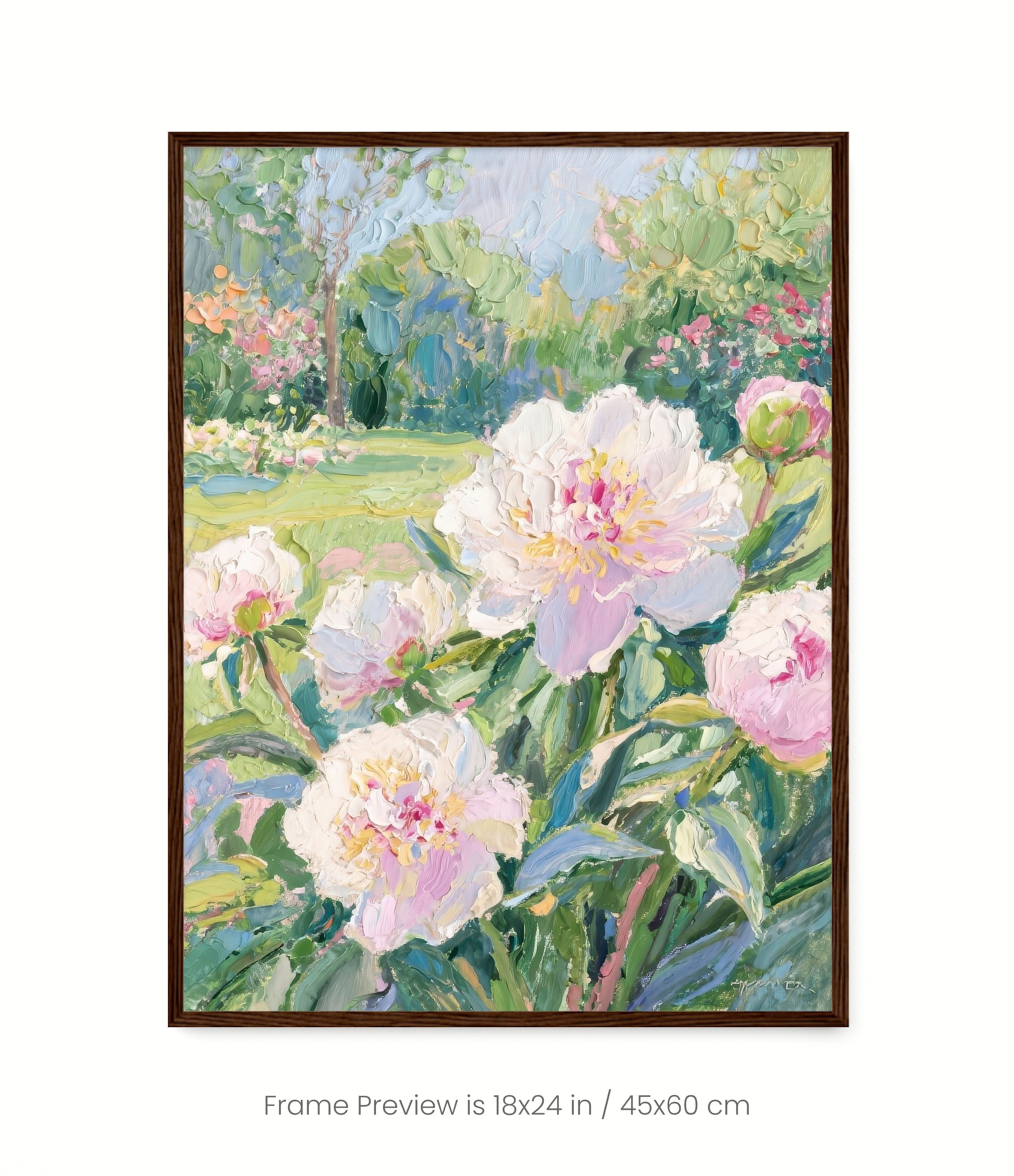 Pink Peonies in the Garden