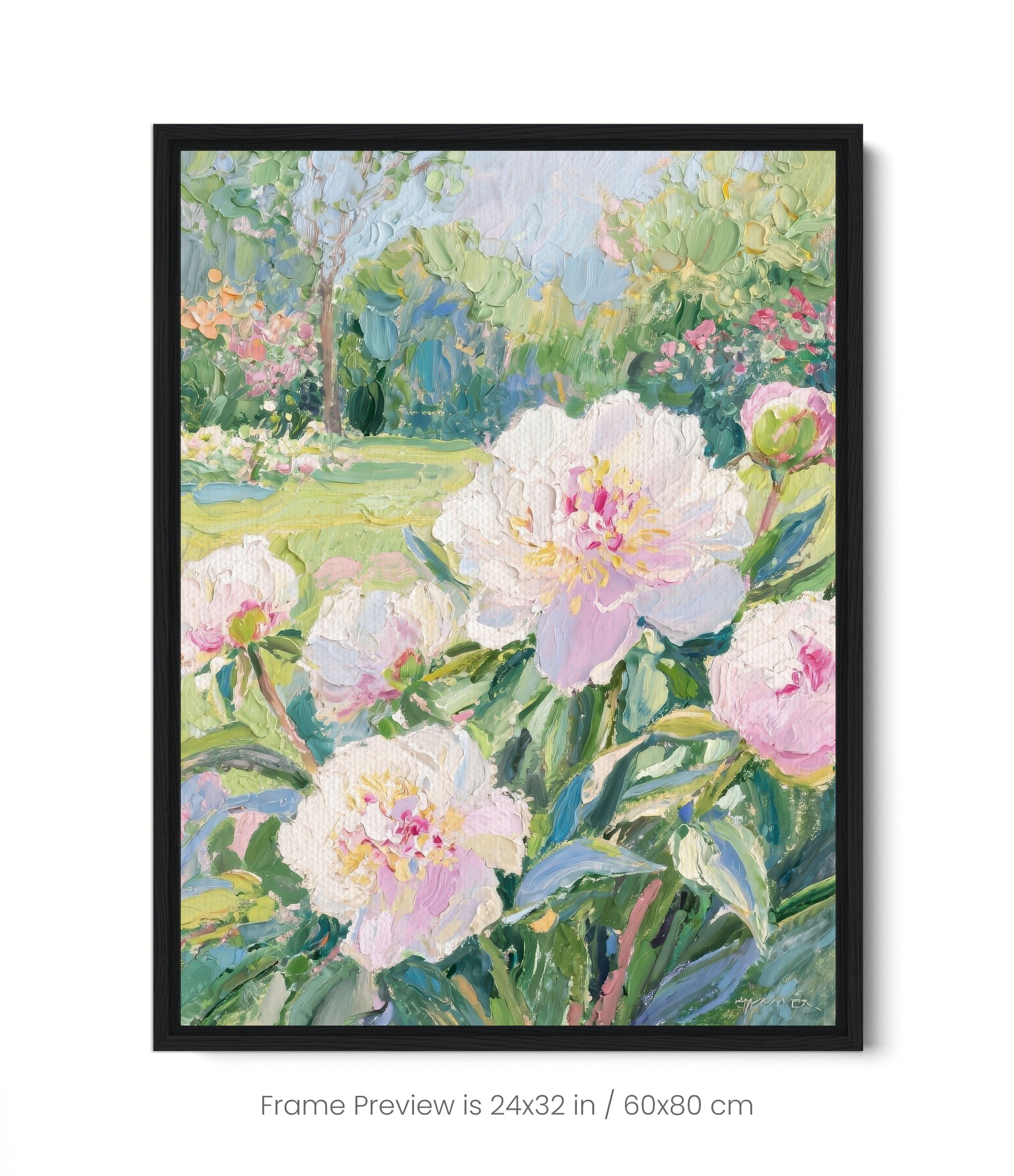 Pink Peonies in the Garden