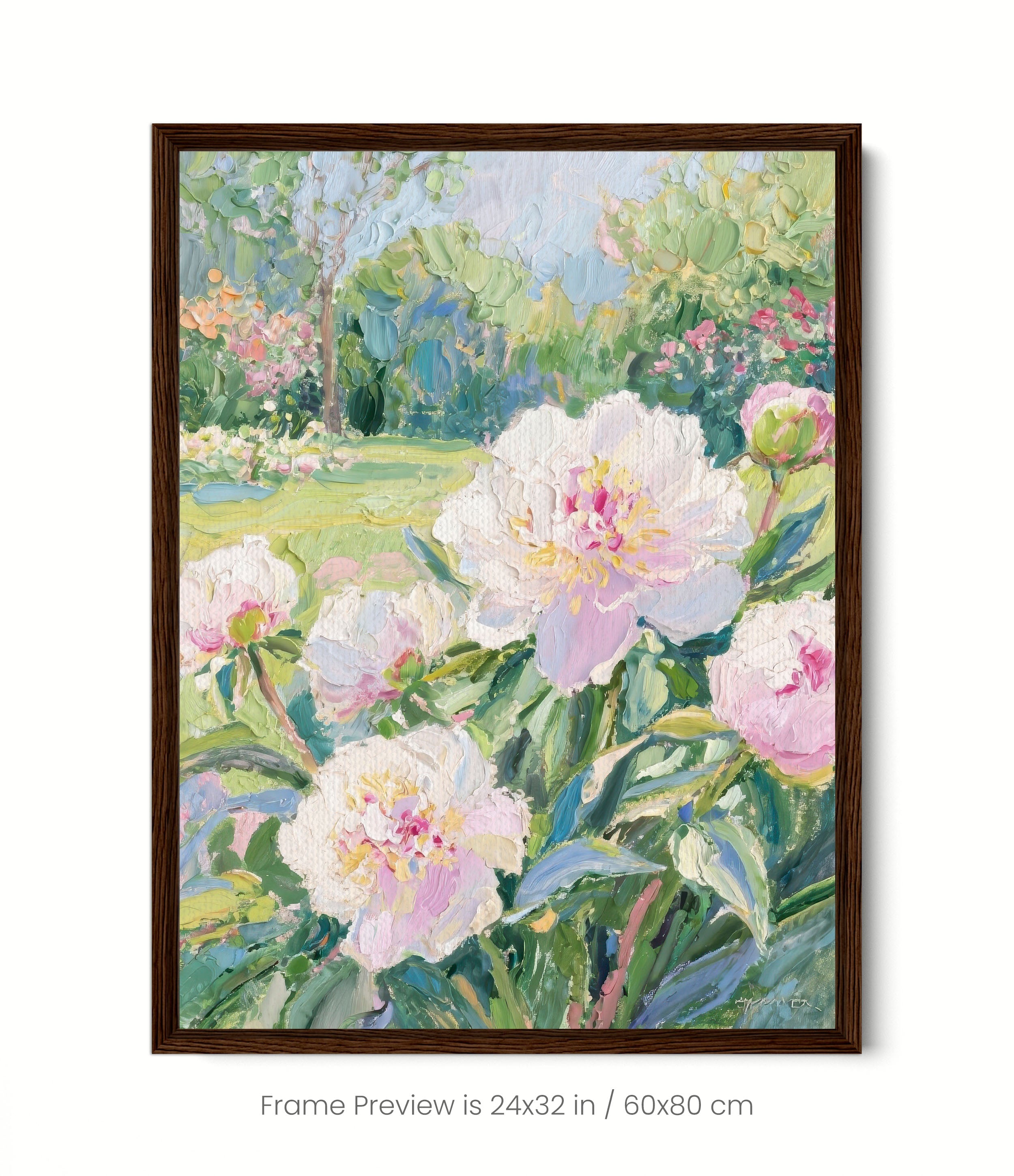 Pink Peonies in the Garden