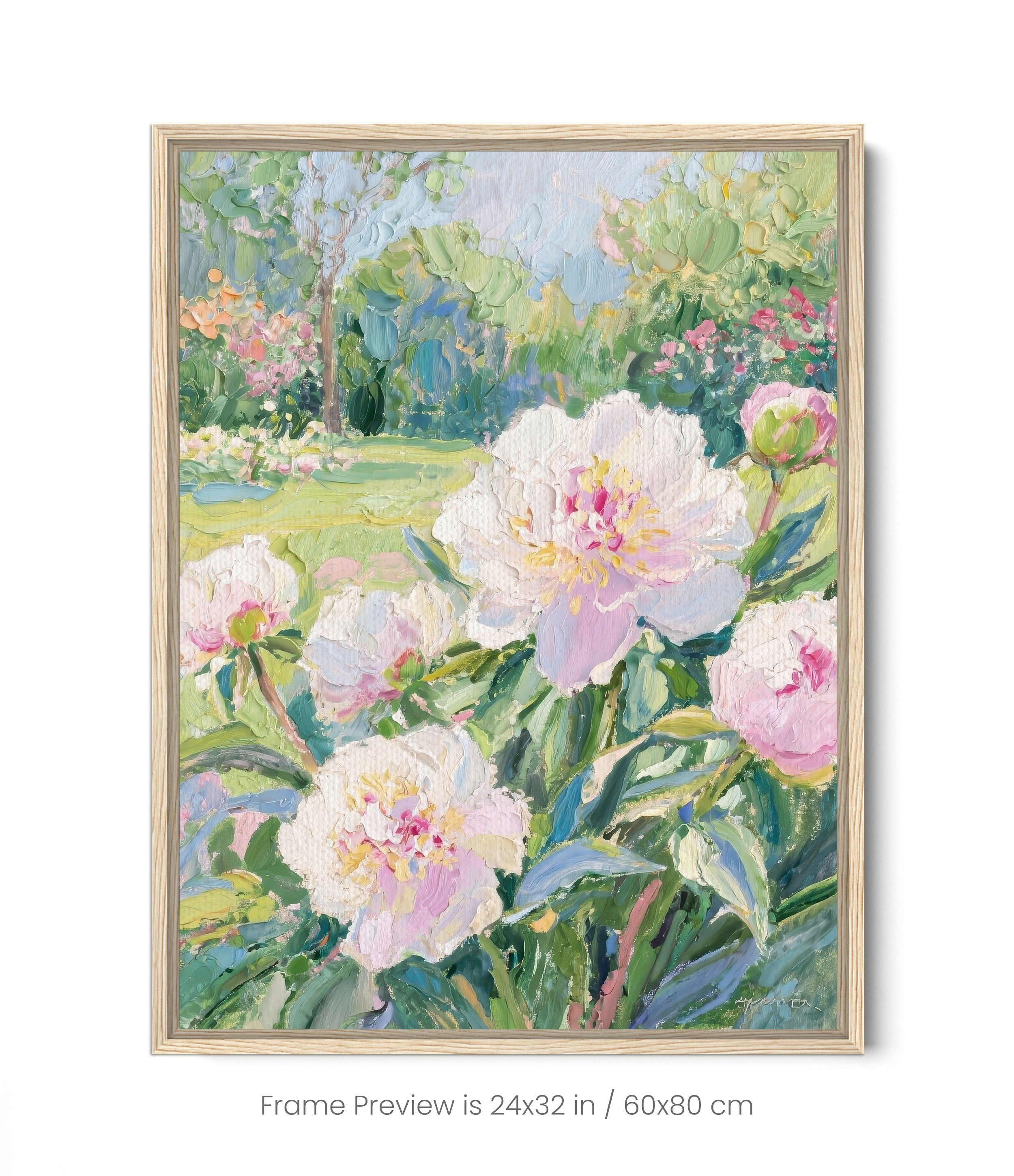 Pink Peonies in the Garden