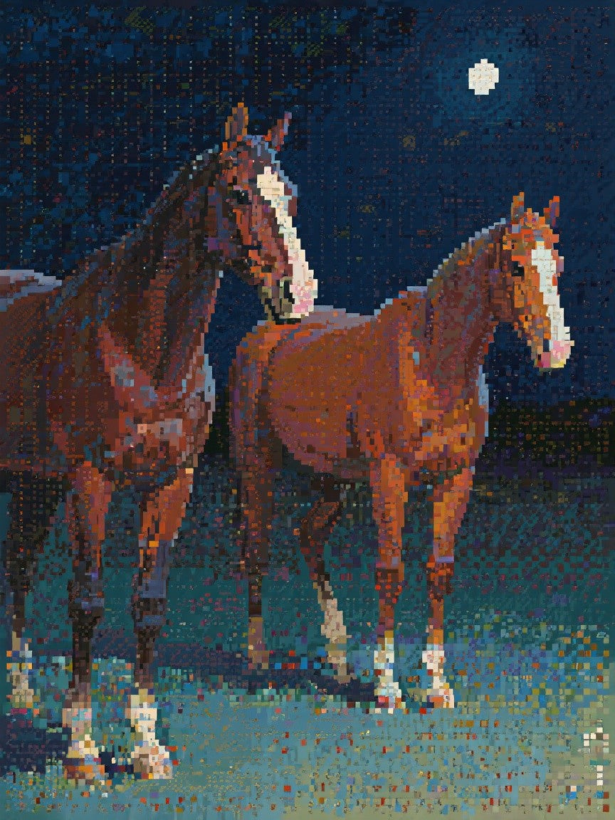 Pixel Portraits: Horses