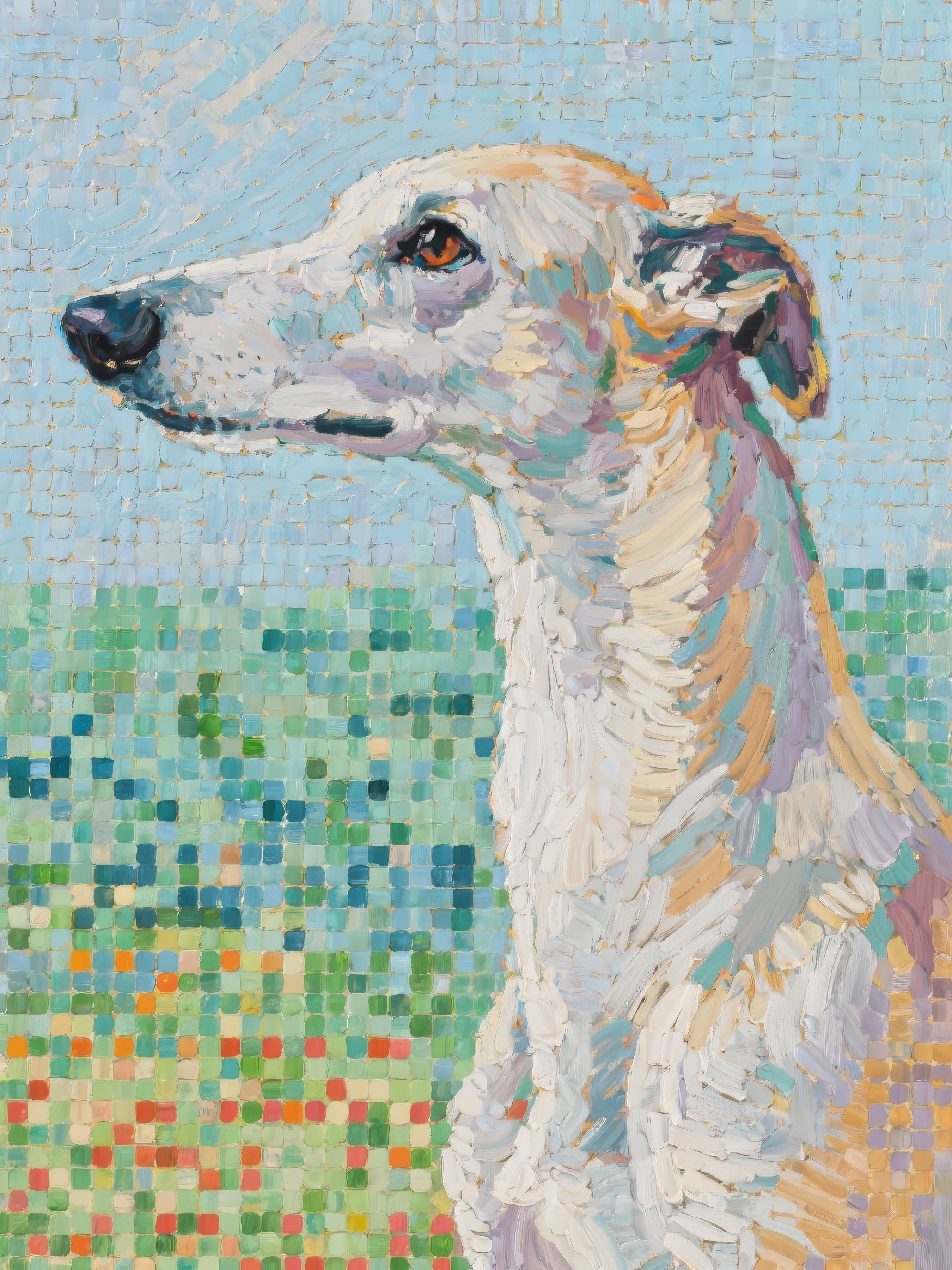 Pixel Portraits: Whippet
